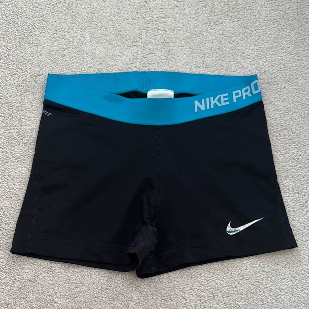 Nike Pro Black and Blue Shorts
